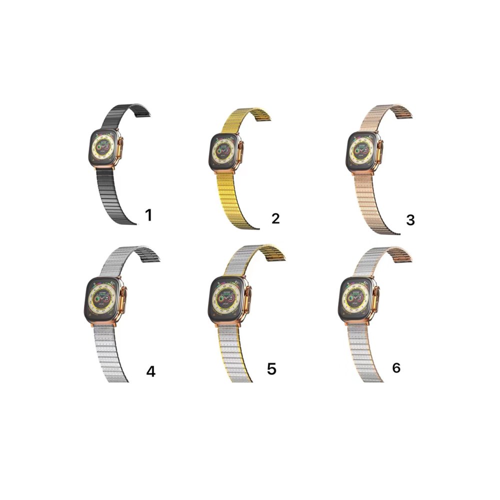 Newface Apple Watch 41mm Made Metal Kordon - Gümüş-Gold