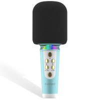 Earldom MC6 Led Işıklı Karaoke Mikrofon - Mavi