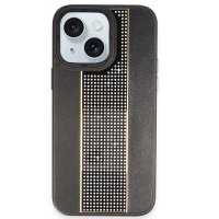 HDD iPhone 15 Kılıf HBC-160 Almera Taşlı Kapak - Siyah