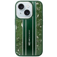 HDD iPhone 15 Kılıf HBC-188 Astra Kapak - Koyu Yeşil