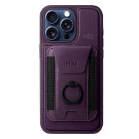 HDD iPhone 15 Pro HBC-228 Havana Magnet Kartvizitli Kapak - Derin Mor