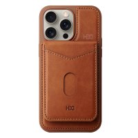 HDD iPhone 15 Pro HBC-246 Ottawa Magnet Kartvizitli Standlı Kapak - Kahverengi