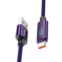 Hoco U125 1.2M Benefit USB to Type-C Şarj Data Kablosu - Mor