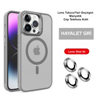 Joko iPhone 14 Pro Max Kılıf Flet Lens Magsafe Kapak - Gri