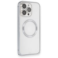 Joko iPhone 15 Pro Max Kılıf Metal Bumper Magneticsafe Kapak - Gri