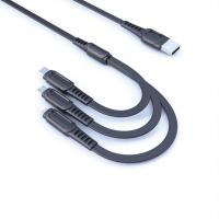 Konfulon DC19 3in1 USB Kablo 1.3M 3A - Siyah