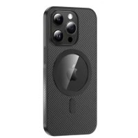 Movenchy iPhone 15 Pro Kılıf PP Magsafe Kapak - Siyah