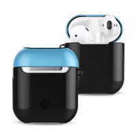 Newface Airpods (1.nesil) 3in1 Kılıf - Siyah-Mavi