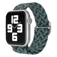 Newface Apple Watch 38mm Star Kordon - Zigzag Mavi-Yeşil