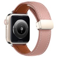 Newface Apple Watch 40mm KR414 Daks Deri Kordon - Pembe