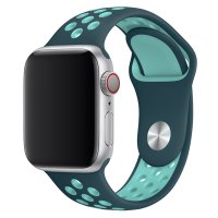 Newface Apple Watch 41mm Spor Delikli Kordon - Petrol Mavisi-Turkuaz