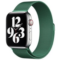 Newface Apple Watch 41mm Metal Mıknatıslı Kordon - Haki Yeşil