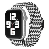 Newface Apple Watch 41mm Star Kordon - Zigzag Siyah-Beyaz