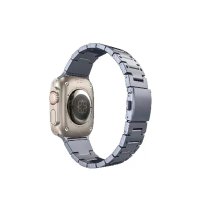 Newface Apple Watch 42mm İron Metal Baklalı Kordon - Gri