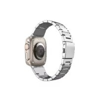 Newface Apple Watch 42mm İron Metal Baklalı Kordon - Gümüş