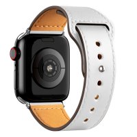 Newface Apple Watch 44mm KR415 Luaz Deri Kordon - Beyaz