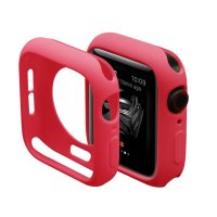 Newface Apple Watch 44mm Silikon Alt Kasa - Kırmızı