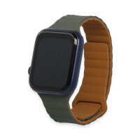 Newface Apple Watch 45mm KR411 Tailored Strap Kordon - Koyu Yeşil