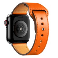 Newface Apple Watch Ultra 49mm KR415 Luaz Deri Kordon - Turuncu