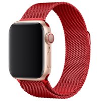 Newface Apple Watch Ultra 49mm Metal Mıknatıslı Kordon - Kırmızı