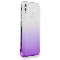 Newface Huawei P Smart 2019 Kılıf Lüx Çift Renkli Silikon - Mor