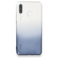 Newface Huawei P30 Lite Kılıf Lüx Çift Renkli Silikon - Siyah