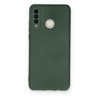 Newface Huawei P30 Lite Kılıf Nano içi Kadife Silikon - Koyu Yeşil