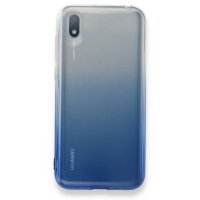 Newface Huawei Y5 2019 Kılıf Lüx Çift Renkli Silikon - Mavi
