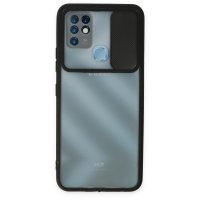 Newface İnfinix Hot 10 Kılıf Palm Buzlu Kamera Sürgülü Silikon - Siyah