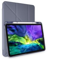 Newface iPad 10.2 (7.nesil) Kılıf Kalemlikli Hugo Tablet Kılıfı - Lila