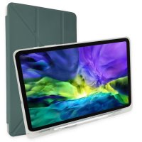 Newface iPad 2022 10.9 (10.nesil) Kılıf Kalemlikli Mars Tablet Kılıfı - Koyu Yeşil