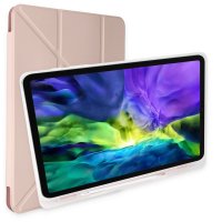 Newface iPad 2022 10.9 (10.nesil) Kılıf Kalemlikli Mars Tablet Kılıfı - Rose Gold