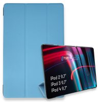 Newface iPad 4 9.7 Kılıf Tablet Smart Kılıf - Mavi