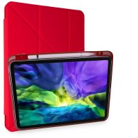 Newface iPad Air 5 (2022) Kılıf Kalemlikli Mars Tablet Kılıfı - Kırmızı