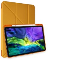 Newface iPad Air 5 (2022) Kılıf Kalemlikli Mars Tablet Kılıfı - Sarı