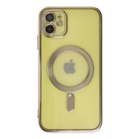 Newface iPhone 11 Kılıf Kross Magneticsafe Kapak - Gold