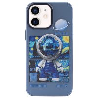 Newface iPhone 11 Kılıf Prada Desenli Kapak - Prada Mavi - 1