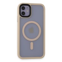 Newface iPhone 11 Kılıf Trex Magneticsafe Kapak - Pudra