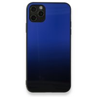Newface iPhone 11 Pro Max Kılıf Grady Silikon - Mavi-Siyah