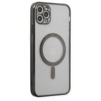 Newface iPhone 11 Pro Kılıf Magneticsafe Lazer Silikon - Siyah