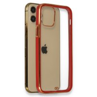 Newface iPhone 11 Pro Max Kılıf Liva Silikon - Kırmızı