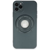 Newface iPhone 11 Pro Max Kılıf Lukka Magneticsafe Kapak - Koyu Yeşil