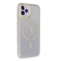 Newface iPhone 11 Pro Max Kılıf Troy Magsafe Kapak - Beyaz