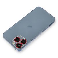 Newface iPhone 11 Pro Metal Kamera Lens Koruma Cam - Kırmızı