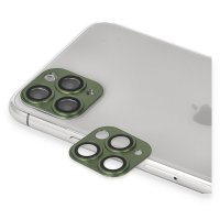 Newface iPhone 11 Pro Pers Alüminyum Kamera Lens - Yeşil