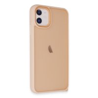 Newface iPhone 12 Kılıf Elegant Kapak - Pudra