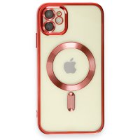 Newface iPhone 12 Kılıf Kross Magneticsafe Kapak - Kırmızı
