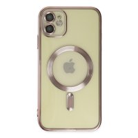 Newface iPhone 12 Kılıf Kross Magneticsafe Kapak - Rose