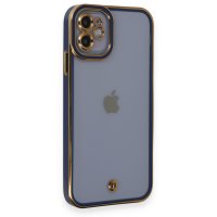 Newface iPhone 12 Kılıf Liva Lens Silikon - Mavi