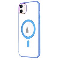 Newface iPhone 12 Kılıf Mudo Magneticsafe Standlı Kapak - Sierra Blue